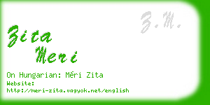 zita meri business card