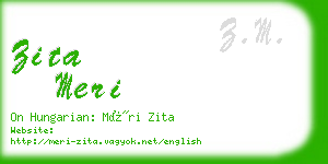 zita meri business card